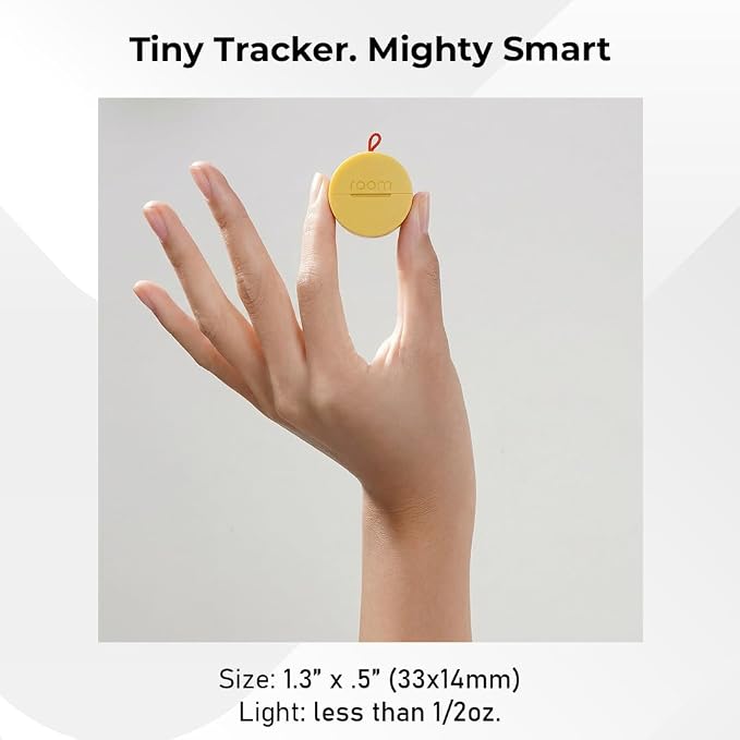 ROAM SMART TRACKER - Bluetooth Tracker & Item Locator for Keys, Luggage, Kid & Pet Gear, (iOS, Android), No App or Subscription, Fast Setup, Waterproof, 1-Pack, Black