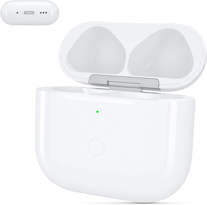 Replacement Charging Case for AirPods 4th Generation with Type-C Charging Port, Compatible with AirPod 4 Gen Charging Case, with Blue-Tooth Sync Button, No Earbuds (C-Port)