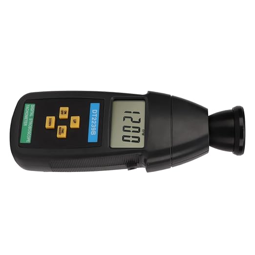 FILFEEL DT2239B LCD Digital Stroboscope Handheld Flash Tachometer Non Stroboscope 60-19,999RPM