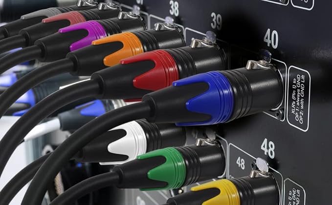 XLR Cables 3 Feet 10 Pack - Pro Balanced Short XLR Audio Cables 3-Pin XLR Male to Female