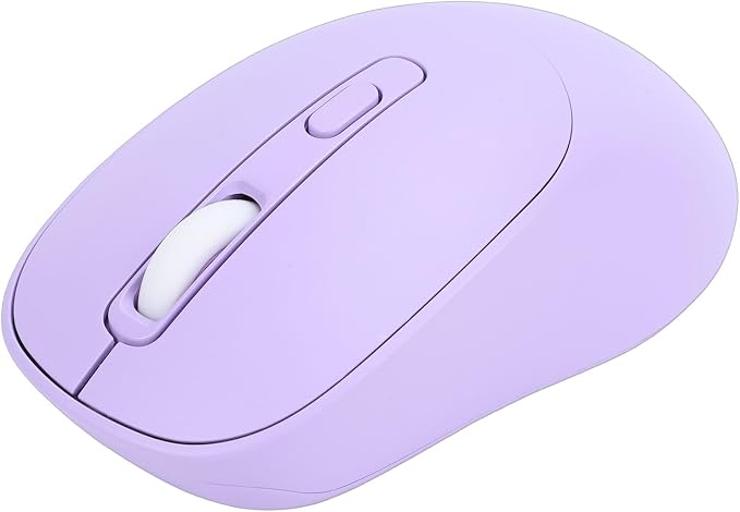 Wireless Keyboard and Mouse Combo, 2.4GHz Plug and Play with Retro Typewriter Style Round Keycaps, 104 Keys with Numeric Pad, for PC Laptop Desktop (Purple)