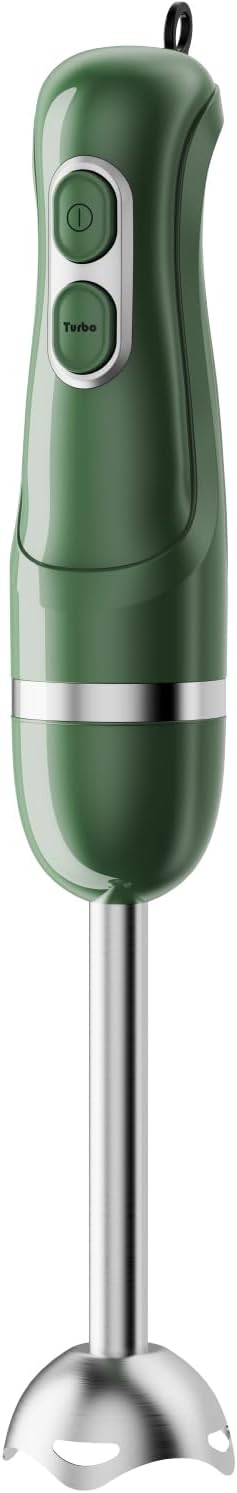 Turelar Immersion Blender Handheld, Corded Electric Blenders Portable Stick Mixer with 2 Mixing Speed and Stainless Steel Blades Emulsifier for Effortless Blending Soup, Smoothies, Puree or Baby Food