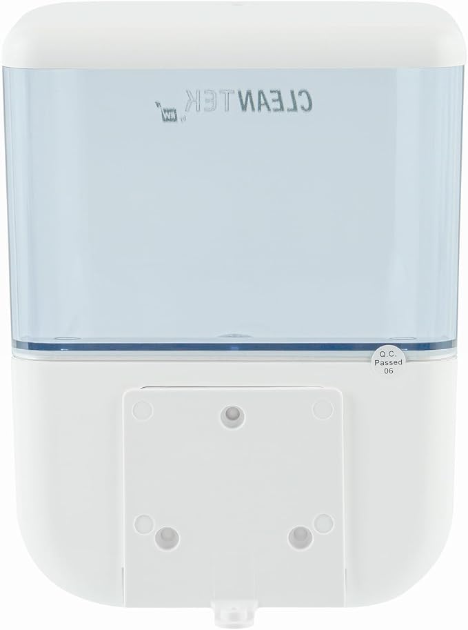 Restaurantware-Clean Tek Professional 34 Ounce Automated Soap Dispenser, 1 Touchless Wall-Mountable Soap Dispenser - Security Key, Arctic Blue Plastic Soap Dispenser, Transparent, for Liquid Soap