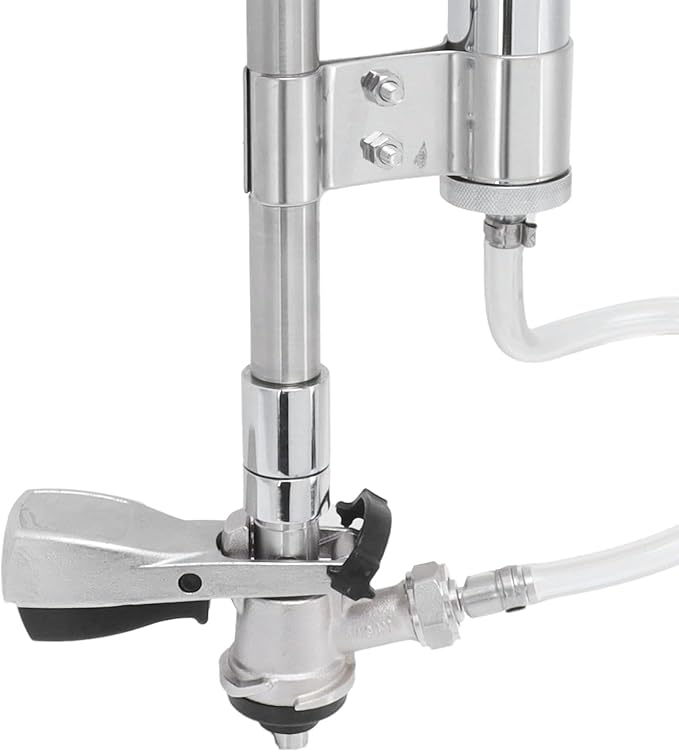 G5/8 Heavy Duty Beer Keg Pump Kit 8inch Keg Tap Keg Pressurize Pump Kit with Dispenser Beer Faucet S~Type Coupler for Bars, Pubs, Restaurants, Hotels,Homes,Draft Beer Accessories(8in Type S)