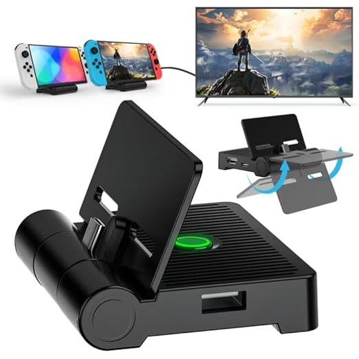 DOBE FOMIS ELECTRONICS Portable Docking Station for TV Compatible with Nintendo Switch/OLED, TV Docking Station Replacement Supports 1080P/4K HDMI Output with USB 3.0 Port