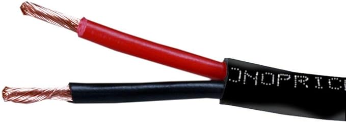 Monoprice Speaker Wire - CL2 Rated, 2-Conductor, 14AWG, PVC Jacket, 99.9% Oxygen-Free Pure Bare Copper, 50 Feet, Black