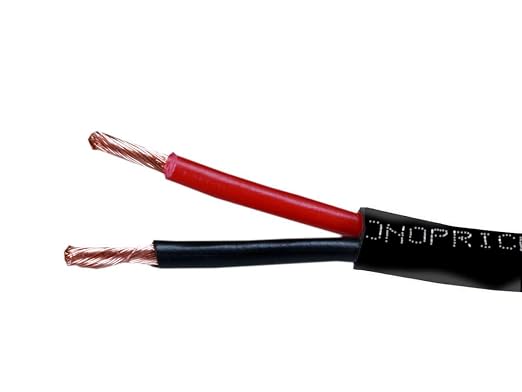 Monoprice Speaker Wire, CL2 Rated, 4-Conductor, 16AWG, 100ft, Black