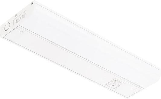 GETINLIGHT 12-inch Hardwired Only 3 Color LED Under Cabinet Lighting, Selectable 3000K/4000K/5000K, Dimmable, Matte White Finished, ETL Listed, IN-0201-11-WH-345K