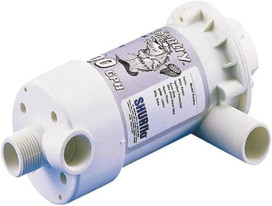 PENTAIR SHURFLO 1700-011-030 Bait Sentry Livewell Pump, 3/4" Inlet NPT, 3/4" Outlet Barb, 800 GPH, 12 VDC, 3.5 Amp, Magnetic Drive, Continuous Duty, Anti Airlock, Dual Port Design, UL CE Listed