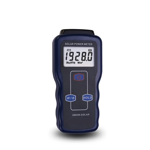 Digital Solar Power Meter, Sun Light Energy Measuring Tester for Testing Car Window Performance, Handheld Portable Sunlight Meter, W/m2 Meter