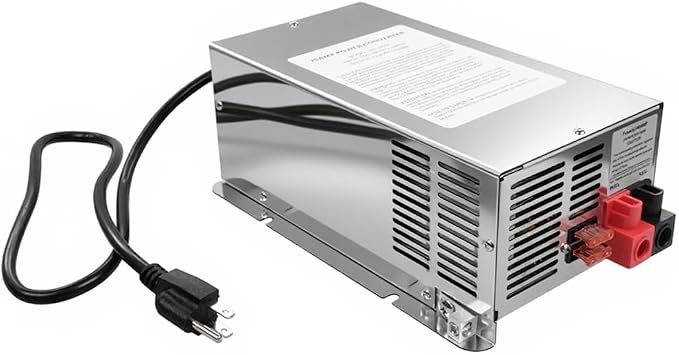 WF-9875 75 Amp Power Converter Deck Mount Charger WF-9875-AD-CB Compatible with RV Trailer Camper Car Boat WF-9800 Series Power WF-9875-MBA WF-9875-LIS Three-Stage Converter Charger 13.2-14.6V DC