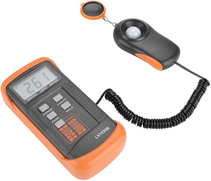 LX1330B Digital Luxmeter LCD Display Light Meter Lux Meter Photometer 0-200,000 Lux Testing Illuminometer