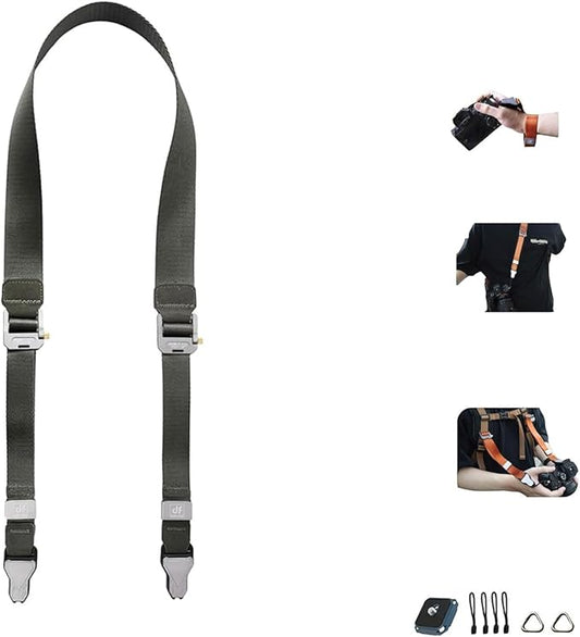 3-in-1 Camera Strap with Quick Release, Shoulder Strap for Camera, Wrist Strap & Bag Hanger, Multi-Use for Cameras & Backpacks