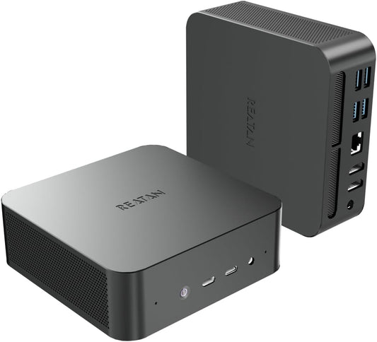 Reatan A9 Mini Gaming PC AMD Ryzen 9 7940HS 64GB DDR5 2TB SSD 5600 MHz RAM, Desktop Mini Computers, Radeon 780M Graphics, 2.5Gbps LAN, HDMI 2.1, 8K USB 4.0 Wi-Fi 6E/BT5.3