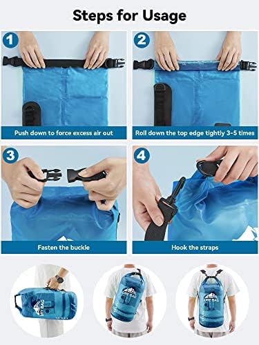 HEETA Fish Scale with Backlit LCD Display (Blue) Bundled with Waterproof Dry Bag for Women Men (Blue)
