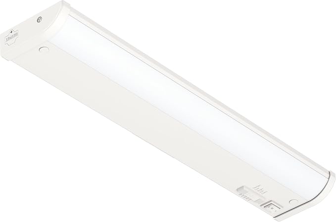 Inlight 18" LED Under Cabinet Lighting, 5 CCT Selectable 2700-5000 K, Dimmable, ETL-Listed, White Finished, IN-0208-2-WH