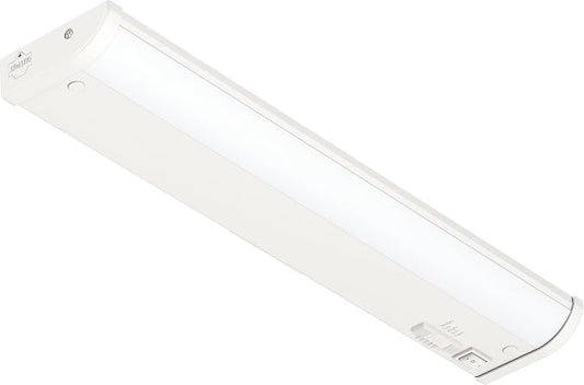 Inlight 18" LED Under Cabinet Lighting, 5 CCT Selectable 2700-5000 K, Dimmable, ETL-Listed, White Finished, IN-0208-2-WH