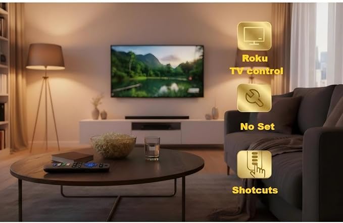 2-Pack Replacement Roku TV Remote, Compatible with TCL/Onn/Hisense/Sharp/Philips/Westinghouse/Insignia/Element Roku TVs, 1 Year Warranty