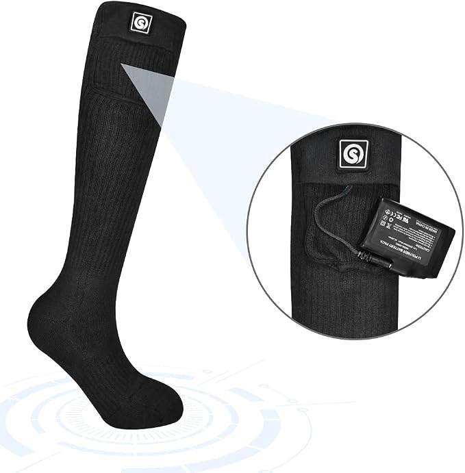 7.4V 2200MAH Rechargeable Li-Polymer Electric Batteries for Heated Gloves,Warmer Winter Heated Fleece Cap and Thermal Heated Socks (2 Pack Included)