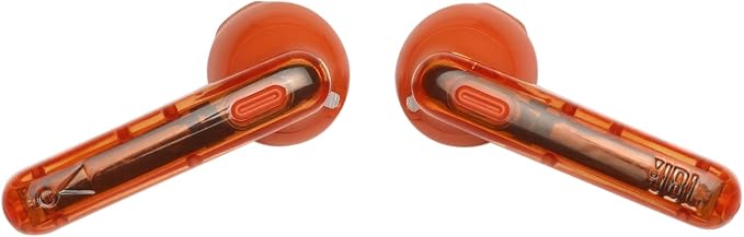 JBL Tune 225TWS True Wireless Earbud Headphones - JBL Pure Bass Sound, Bluetooth, 25H Battery, Dual Connect, Native Voice Assistant (Ghost Orange)