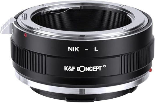 K&F Concept Lens Mount Adapter NIK-L Manual Focus Compatible with Nikon F Lens to L Mount Camera Body