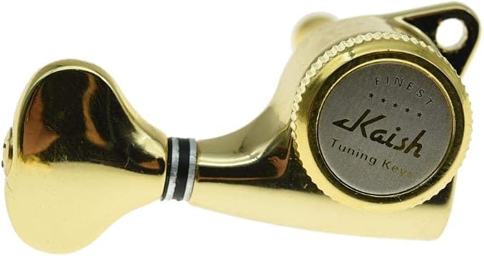 KAISH 18:1 Gear Ratio Guitar Locking Tuners Machine Heads Guitar Locking Tuning Keys Pegs for Strat/Tele/LP/SG most Electric or Acoustic Guitars Gold