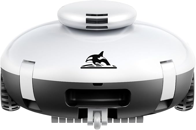 Cordless Pool Vacuum, Automatic Pool Cleaner Robot with 120 Min Runtime, Powerful Dual-Motor, Auto Park, for Above Ground Pools and Flat In-Ground Pools up to 850 Sq.Ft