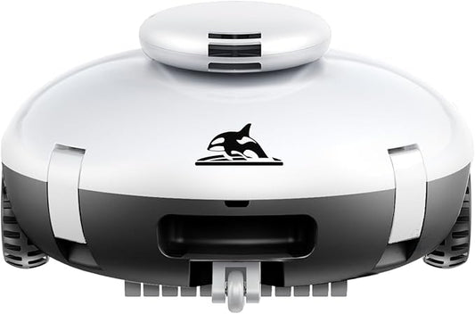 Cordless Pool Vacuum, Automatic Pool Cleaner Robot with 120 Min Runtime, Powerful Dual-Motor, Auto Park, for Above Ground Pools and Flat In-Ground Pools up to 850 Sq.Ft