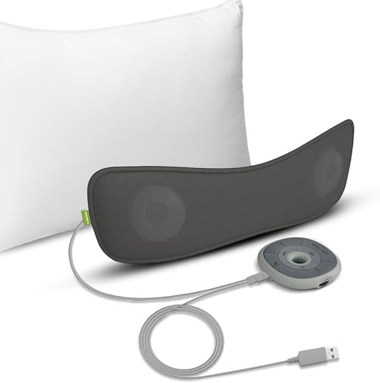 Avantree Slumber - Pillow Speaker for Sleeping, Private Audio with Built-in White Noise, Bluetooth & AUX Support, Volume Control, Sleep Timer, Charge Free for Home Use, Sleep Aids Headphones