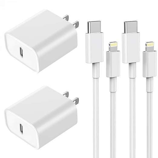iPhone Charger Fast Charging for iPhone 14,2Pack Wall Block USB C Charger Plug with USB C to Lightning Charging Cable Compatible with iPhone 14/14 Pro Max/13/13 Pro Max/12/12 Mini/11/XS/X/8Plus/iPad