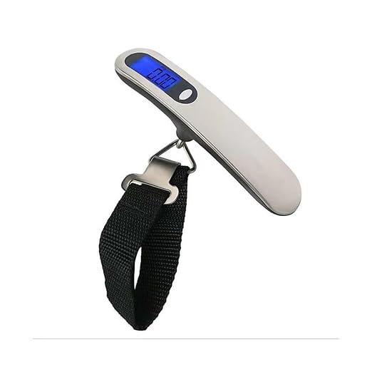4pcs Portable Stainless Steel Hand Luggage Electronic Scale - 50kg/10g, Digital LCD Backlight