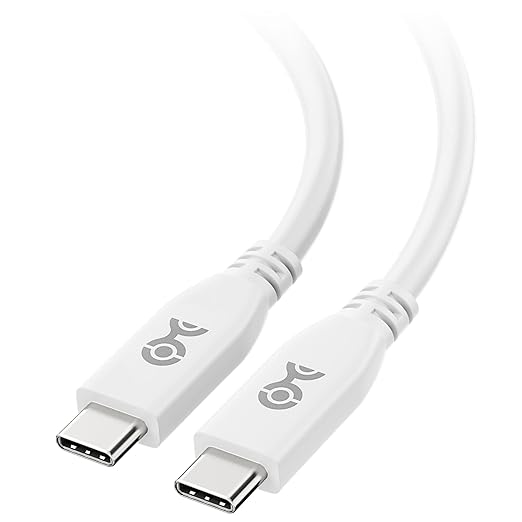 Cable Matters 40Gbps USB 4 Cable - 2.6ft, Supports Up to [8K@60Hz / 4K@240Hz Video, 240W Charging, 40Gbps Data Transfer] USB4 Cable, White, Compatible with Thunderbolt 4, MacBook, XPS, Surface Pro