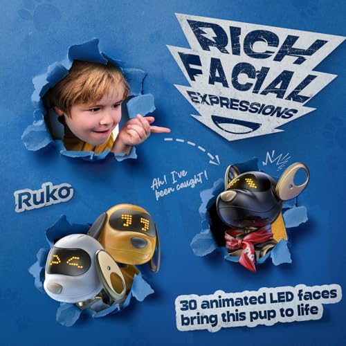 Ruko 18011 Black Robot Dog 6088 Smart Blue Robot
