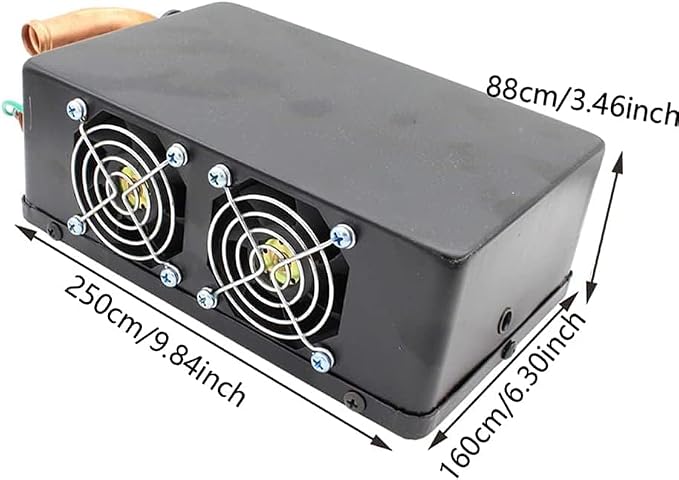 Algrix 12V 50W Car Truck Heater, 3 Ports 80 CFM Airflow 8500 BTU Universal Parking Heater with Mounting Accessories for VehiclesTruck Boat RV, Portable Car Heater Windshield Defogger Defroster