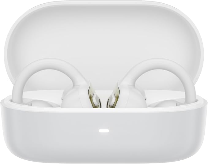 Lenovo Open Ear Clip On Earbuds X500 Bluetooth 6.0 Wireless Earbuds with 11 mm Drivers, Open Ear Ergonomic Design, Dual Device Connectivity, Built in Mic, Fast Charge, White