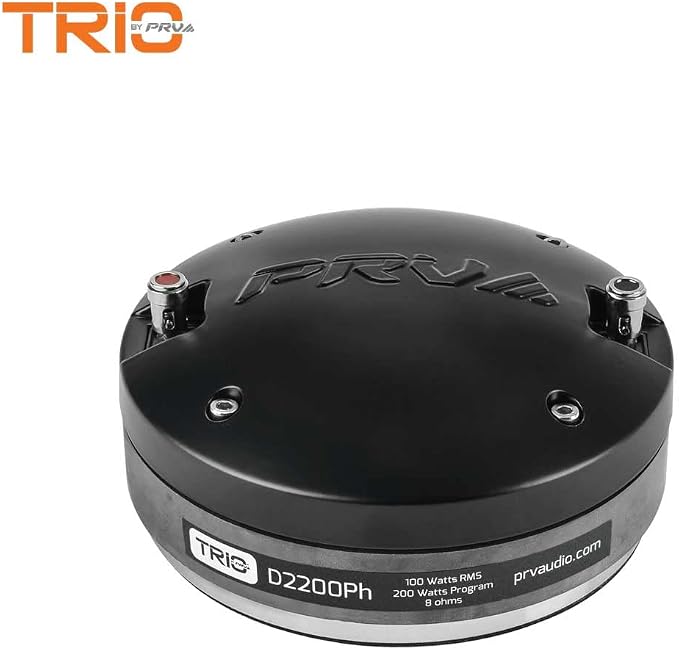 PRV AUDIO Compression Driver D2200Ph - 2 Inch Exit Phenolic Compression Driver for Mid High Vocals - Midrange Pro Car Audio Systems