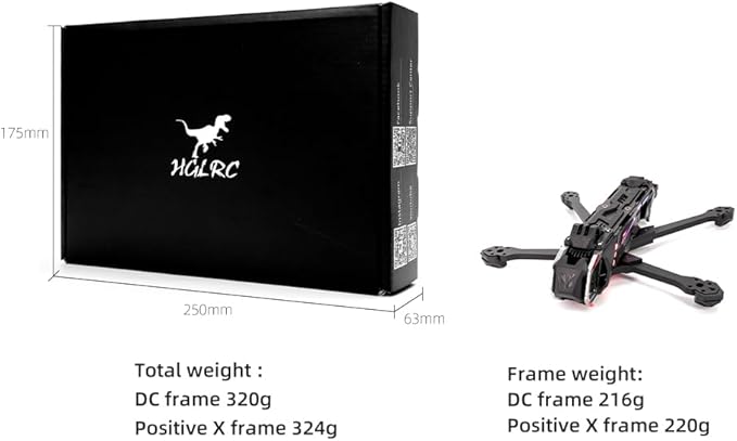 HGLRC Nblade MAX DC 5 inch Freestyle Cinematic FPV Frame for FPV Racing Drone Quadcopters