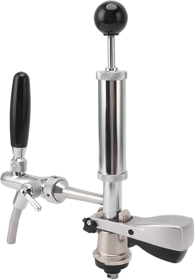 4in Stainless Steel Draft Beer Pump - Leakproof Portable Hand Pump for Homebrew Kegs Party Wedding Camping Picnic Outdoor Use