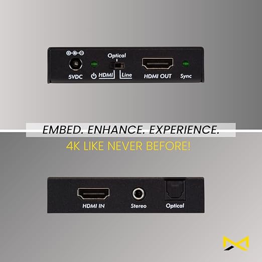 HDMI to HDMI with Audio Embedder | 4K2K@50/60Hz (4:4:4) | HDMI 2.0b (18Gbps) | HDCP 2.2 | DVI 1.0