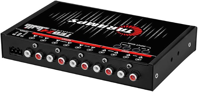 TARAMPS TEQ 7.4 Pro Car Audio Systems 7 Band Graphic Equalizer EQ Blue Lighting Advance Capability Input Channel Adjustment Main Volume Control Adjustable Subwoofer Volume with LPF