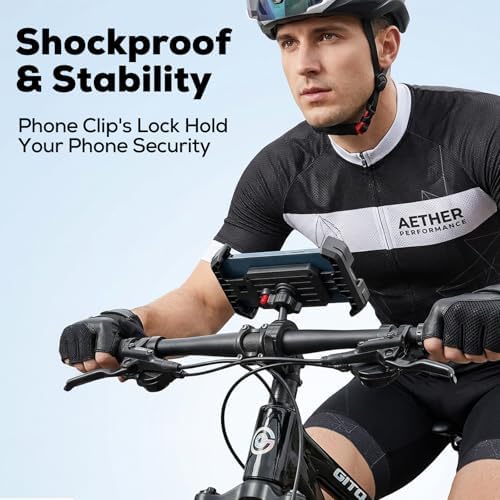 Bike Lock Heavy Duty Anti Theft U Lock with 5ft Security Cable with Bike Phone Holder Bundle