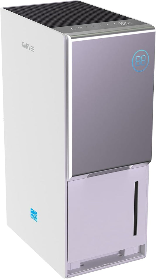 GarveeHome 7000 Sq. Ft Dehumidifier, Max 150 Pint/Day Energy Star Efficient 2025 Smart Compressor Dehumidifier for Basement with Drain Hose, Smart Humidity Control,Dehumidifiers for home