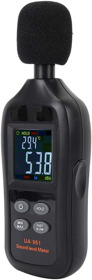 Oumefar Sound Meter Digital LCD Screen Decibel Meter Detector Handheld with Measuring Level Range 35dB to 135dB Portable Sound Level Meter for Frequency Analyzer