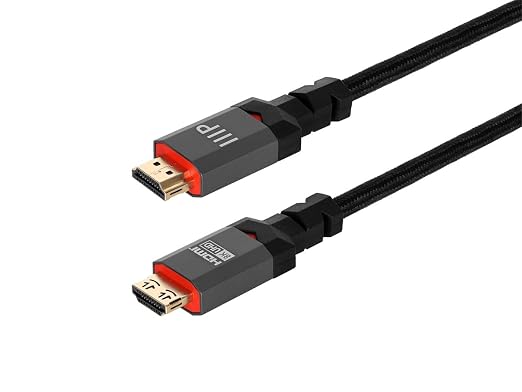 Monoprice 8K Certified Ultra High Speed HDMI Cable - 20 Feet - Black | Braided - HDMI 2.1, 8K@60Hz, 4k@120Hz, 48Gbps, HDR, VRR, CL3 in-Wall Rated
