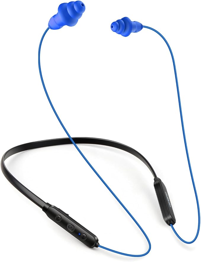 Noise Reduction Wireless Neckband Headphones with Qualcomm aptX HD, 27dB NRR, CVC Noise Cancelling Mic & Controls and 20H Playtime for Work Safety OSHA Compliant
