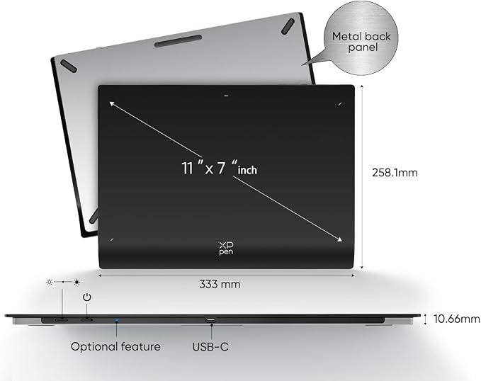 XPPen Wireless Drawing Tablet Deco Pro LW 2nd, 11 Inch Bluetooth Computer Graphics Tablet with X3 Pro Stylus & Mini Key-dial, Digital Drawing Pad for Animation, Digital Art, Video Editing