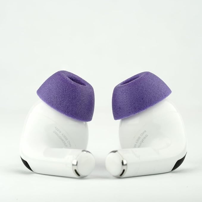 Comply TrueGrip MAX | Premium Memory Foam Replacement Earbud Tips for Apple AirPods Pro 1 & 2 | Long Lasting Comfort, MAX Durability, Secure Fit, Superior Noise Isolation| Purple (Small) (3 Pairs)
