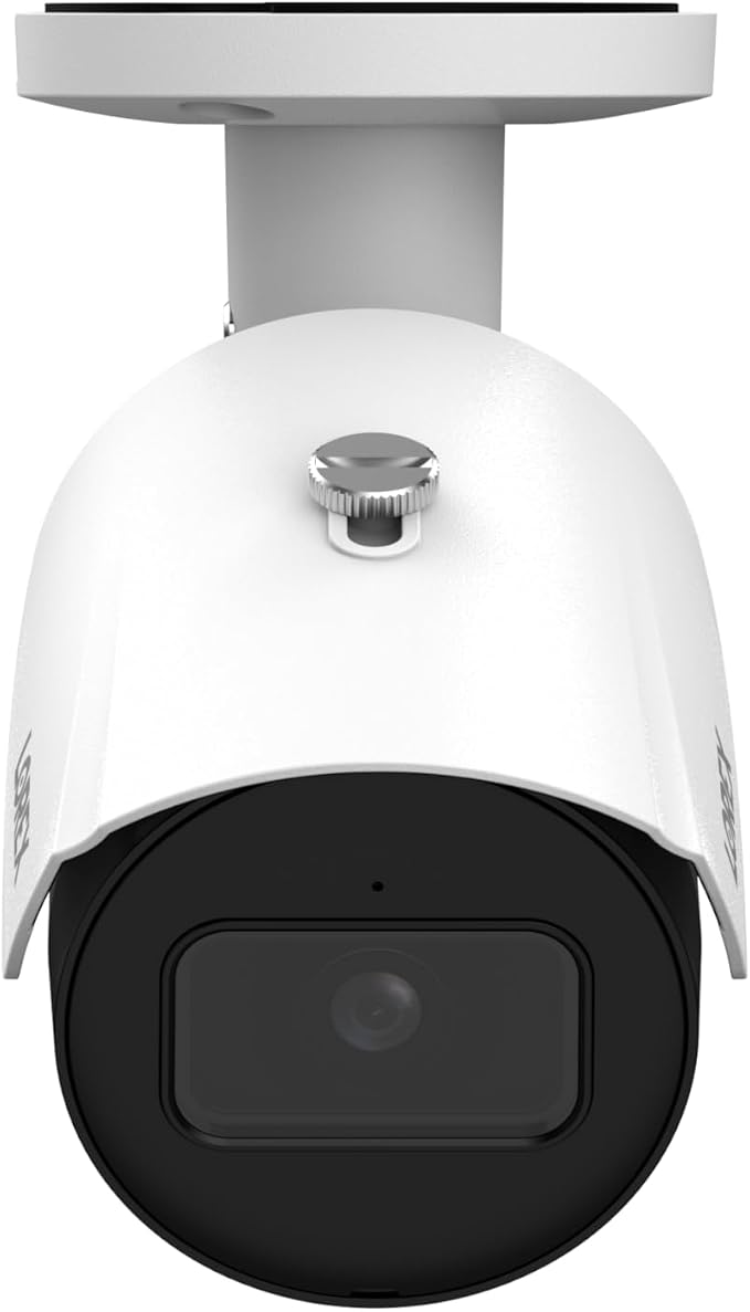 Lorex 4K 8MP IP Bullet PoE White Wired Security Camera | Add-On Camera | Color Night Vision | Smart Motion Detection (Person/Vehicle) | Listen-in Audio | IP67 Weatherproof | Metal Housing