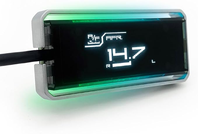 Shadow OBD2 Digital Gauge Display D-Meter 2 - Compact & Futuristic, Vibrant RGB & ARGB Ambient Rainbow Backlight, Multi-Functional Meter for 12V & 48V Cars Newer Cars