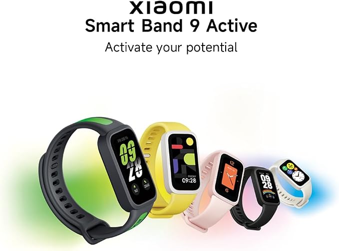 XIAOMI Smart Band 9 Active Global Version 1.47'' Display 18-Day Battery Life Modes All-Day Health and Fitness Monitoring 5ATM (Black)